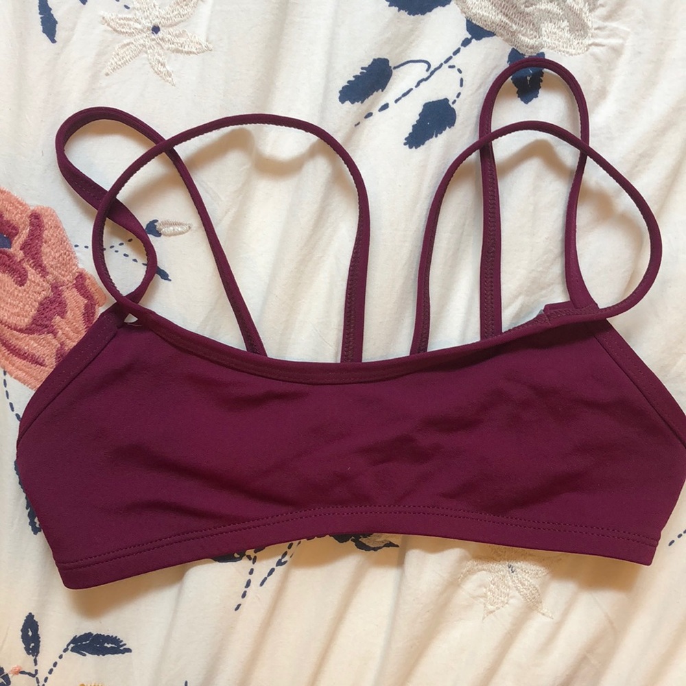 Jolyn maroon swim top